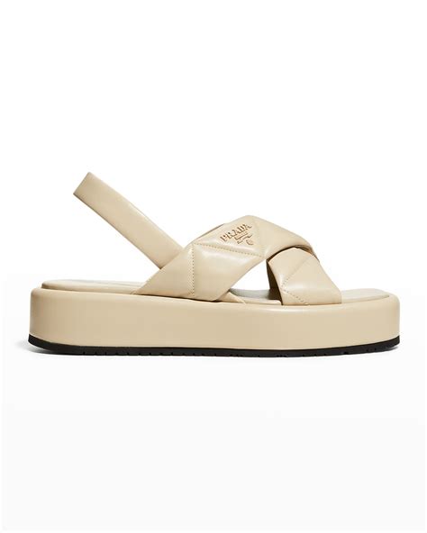 prada teva style sandal|Prada lambskin sandals.